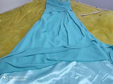 svecani top: Svecana nezno zelena haljina, velicina S, duzina 133, poluobim grudi — 6