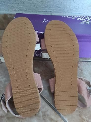 kožna suknja: Nive Puder roze sandale 37,d.u.g.23,5cm — 6