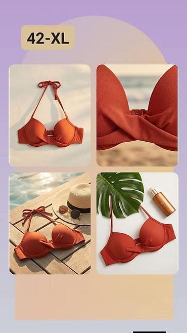 ana kupaci kostimi: Gornji deo bikinija – veličina 42 (XL) - Model sa postavljenim — 1