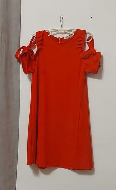 exit haljine: One size, color - Red, Cocktail, Short sleeves — 1