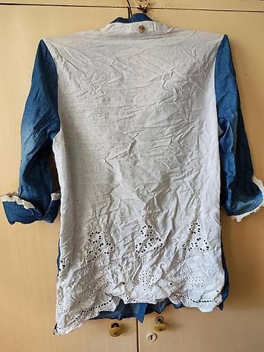 led parke: Ženska tunika/košulja od tankog teksasa i pamuka - Prednji deo — 2