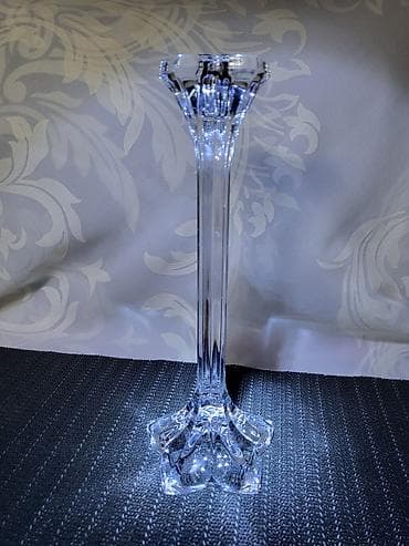 led svecnjak: Nov nemacki kristal svecnjak cvet iz 80ih.god. Svecnja nemacki,pun — 1