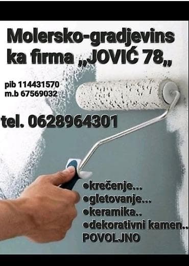 Usluge: Veoma povoljno. moler. keramicar. fasader, . firma — 1