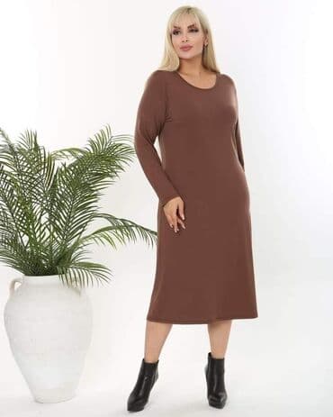 model haljine za punije osobe: Jednobojne haljine za punije dame Cena 2900 din Veličina XL, 2XL — 14