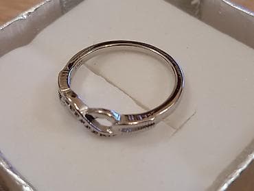 rolex cena beograd: Srebrni prsten 925 elegantan model sa motivom beskonačnosti vel.17 - — 4