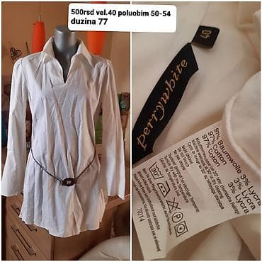 Perrynwhite bela košulja-tunika sa dugim rukavima i kragnom. Model na lalafo.rs Perrynwhite bela košulja-tunika sa dugim rukavima i kragnom. Model
