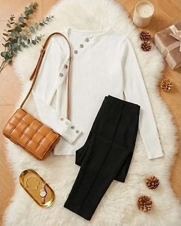 Lične stvari: Damski komplet – rebrasti duks dugih rukava + uske pantalone - Gornji — 6