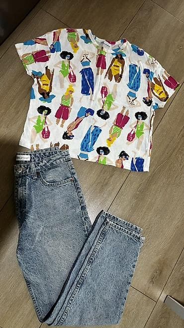 tigraste pantalone: ZARA farmerke i Zara majica– model EUR 38 / USA 6 / MEX 28 Mnogo — 1