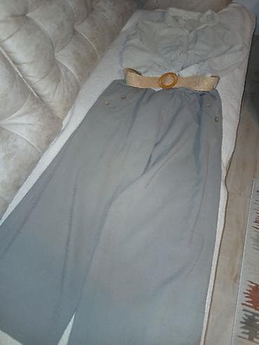 pur pena: Nove od lana pantalone pesak boja siroke nogavice odgovara br L Xl — 1