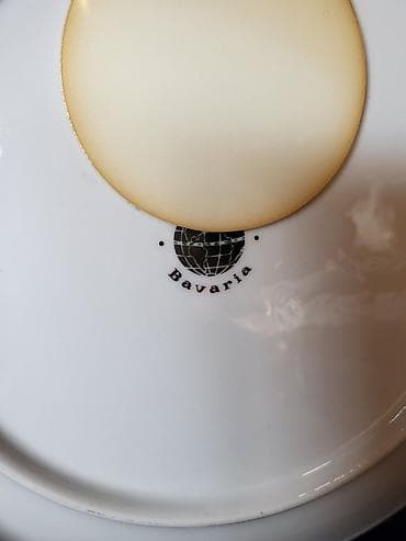 Antikviteti: Tanjir za na zid za rodjenje deteta Bavaria porcelan.1960g+. Tanjir — 8