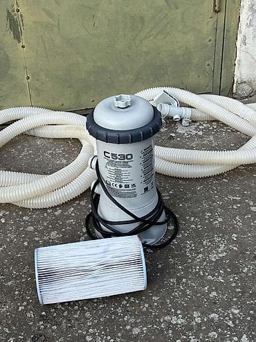 prskalica za voće: Kartušni filter-pumpa za bazen C530 sa crevima i filterom (filter — 4