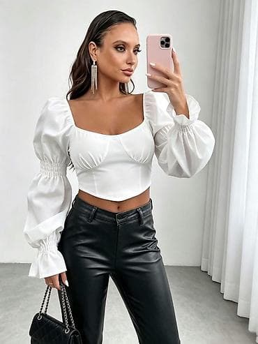ลฝenska crop bluza sa puf rukavima Nova kolekcija โจ๏ธ Korset: 2300 na lalafo.rs ลฝenska crop bluza sa puf rukavima Nova kolekcija โจ๏ธ Korset: 2300