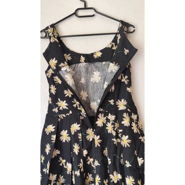 dugacke haljine: Zara M (EU 38), color - Black, Cocktail, Without sleeves — 3