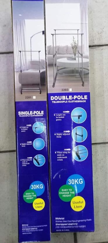 točkići za nameštaj: PONOVO DOSTUPNO Dupli stalak za odecu nosivosti do 30kg,lak za — 2