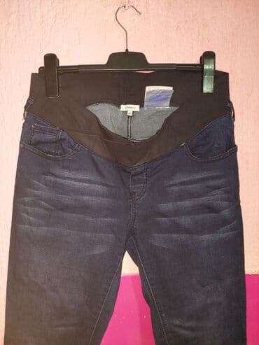 pantalone sa resama: Teksas, Visok struk, Ravne nogavice — 1