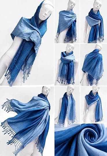 ženski rolex satovi: Ešarpa velika prelepa u dve nijanse plave boje — 1