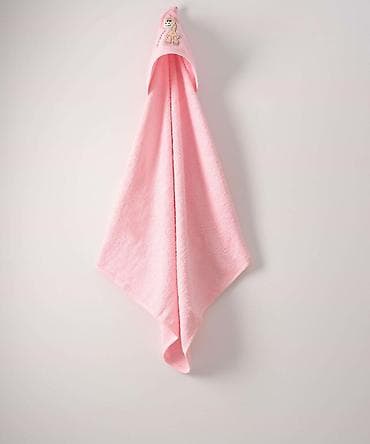 Peškir za kupanje 75x80 cm – ROZE, sa kapuljačom - Materijal: mekani