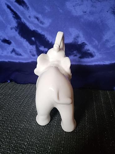 Tekstil: Porcelanska nova,vintaz figura slona — 6