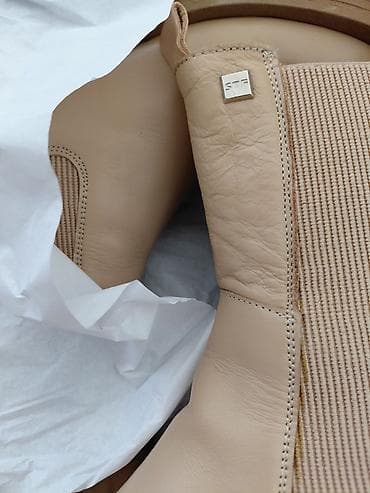 Ženska obuća: Ženske STEFANO kožne gležnjače – bež - Model: Chelsea gležnjače sa — 4