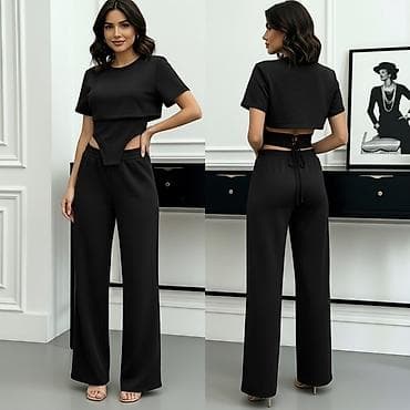 ps kombinezoni 2022: Komplet – top i pantalone sa širokim nogavicama
3000 din — 3