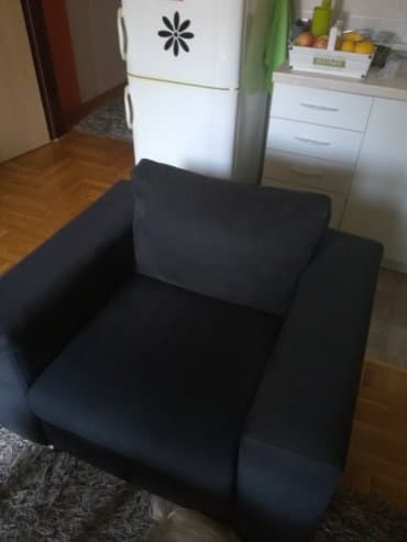pepco tabure sivi: Kao nova fotelja, sivi kvalitetan stof — 1