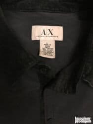 Homesuits: Shirt Long sleeves, L, XL, Giorgio Armani, color - Black, Cotton — 3