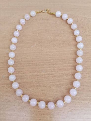 Venčanice i aksesoari: Ogrlica Rozenkvarc Ogrlica od Rozenkvarca, poludragi kamen — 1