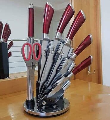 kuhinjski nozevi solingen: Konig noževi u stalku Cena 3500 dinara+Ptt 360 dinara. Set ekstra — 1