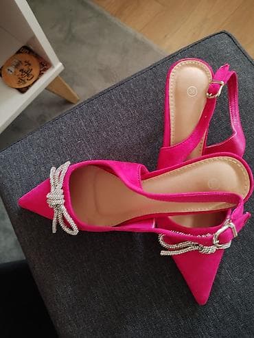 obuča: Elegantne ženske cipele na štiklu – fuksija - Model: slingback sa — 1