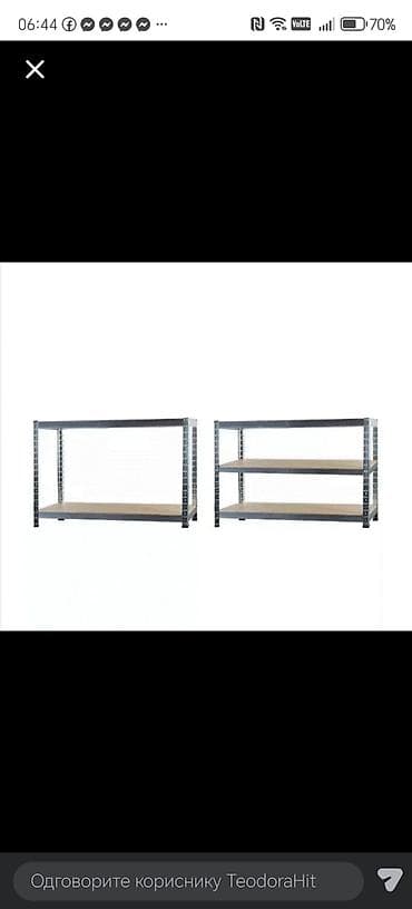 stalak za torbe: Metalna skladišna polica sa 5 nivoa - Dimenzije: visina 220 cm — 5