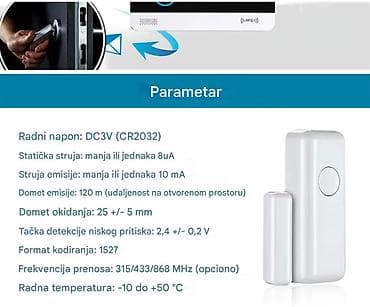 Računari, laptopovi i tableti: Ovaj HIVA senzor za vrata i prozore: Nema zvučni alarm Nema ekran Ne — 4