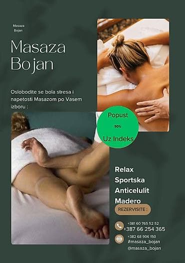 Reklamiranje, štampanje: Masaza Bojan – profesionalne masaže po vašem izboru Usluge: - Relax i — 2