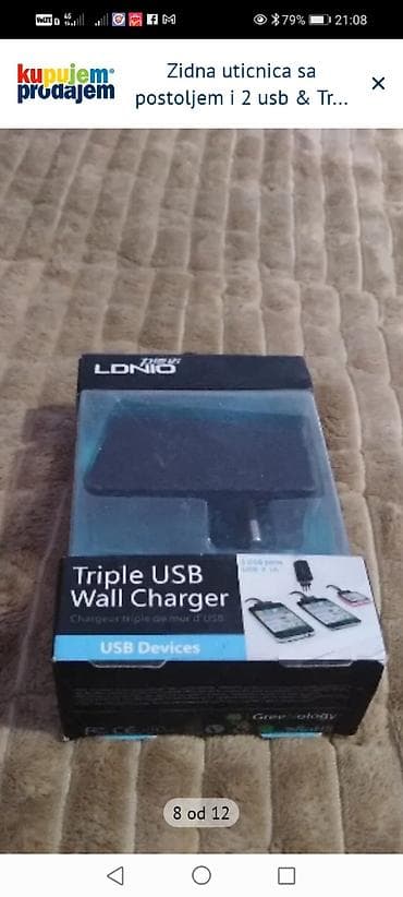 telefoni na dugmice: LDNIO Triple USB Wall Charger – model DL-AC218 - Zidni punjač sa 3 — 1
