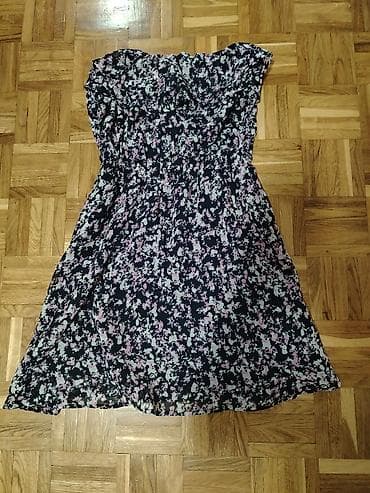 teget suknja: Letnja cvetna haljina bez bretela - Model: mini/midi A-kroj sa — 3