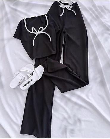 Men's Clothing: Damski komplet – majica i pantalone Gs - Dvod elni set od meke — 1