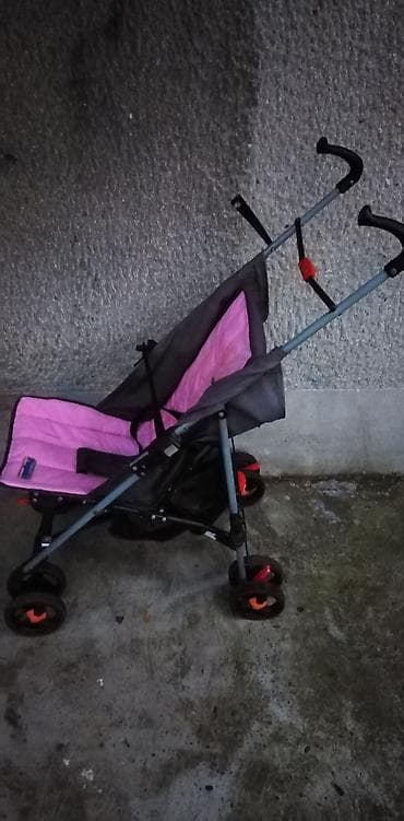 male kopačke: Kisobran decija kolica Pegolini sivo/crvena,malo flekava — 4