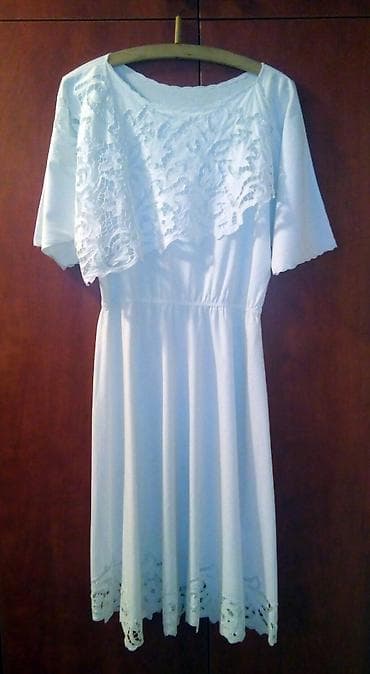 kiton odela: Pamučna haljina, čipka - ručni rad Atraktivna bela pamučna haljina - — 1