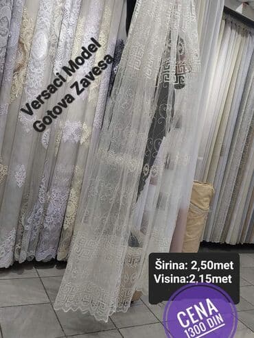 Gotova zavesa sa ušivenom trakom
Cena na slici