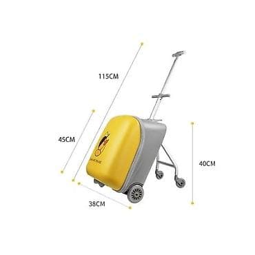 Dečiji putni kofer Fast Yellow Novo 2-u-1 kofer Kada putujete ili