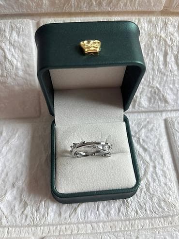 svecane haljine ruma: Prstenovi sa cirkonima podesivi– elegantni modeli. - Boja metala — 2