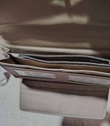 pinceta za vađenje krpelja: Ženski novčanik – bež/karamel - Materijal: veštačka koža, spoljašnji — 3