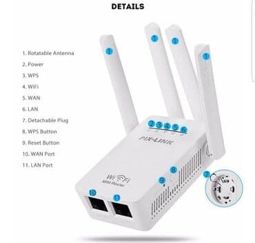 adapter za usb za auto: PIXLINK ripiter pojačivač signala za internet sa četiri antene — 2