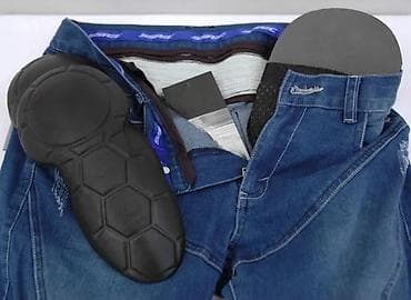 Farmerke: Muške jeans pantalone – biker/karirano šivenje - Model: slim/straight — 8