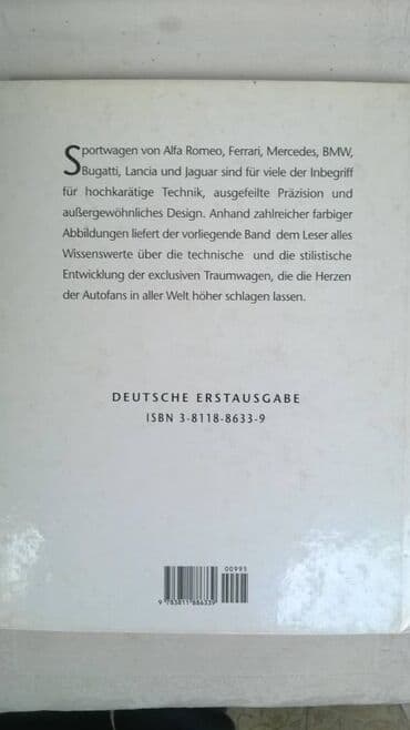 ptice umiru pevajuci knjiga: Knjiga:Sportwagen format 29x23 cm. 77 str.,nem — 2