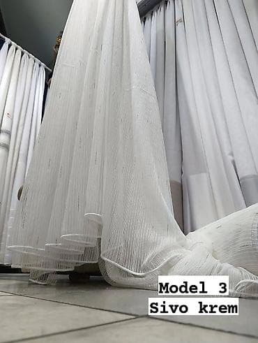 beli ormar: Zavese – dekorativni veo od lagane, providne tkanine - Model 3: fino — 1