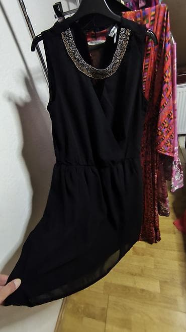 haljine bez rukava: Elegantne crne haljine – 2 komada 1) DKNY bez rukava - V-izrez napred — 3