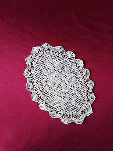 stopa za grede: Ručno hekleni dekorativni miljei – set više komada - Materijal: tanki — 3