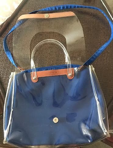 zvucnik i mikrofon: Prelepa nova torba! Royal blue i providna gumirana plastika — 2