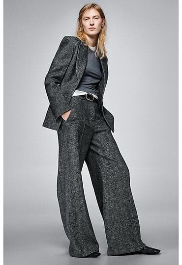 Aksesoari: Zara ženski sako XL od tvida u tamnosivoj boji sa diskretnim — 4