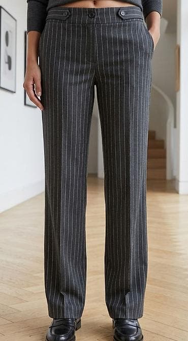 esd cipele: Ženske pantalone sa prugama – klasičan poslovni kroj - Boja — 1